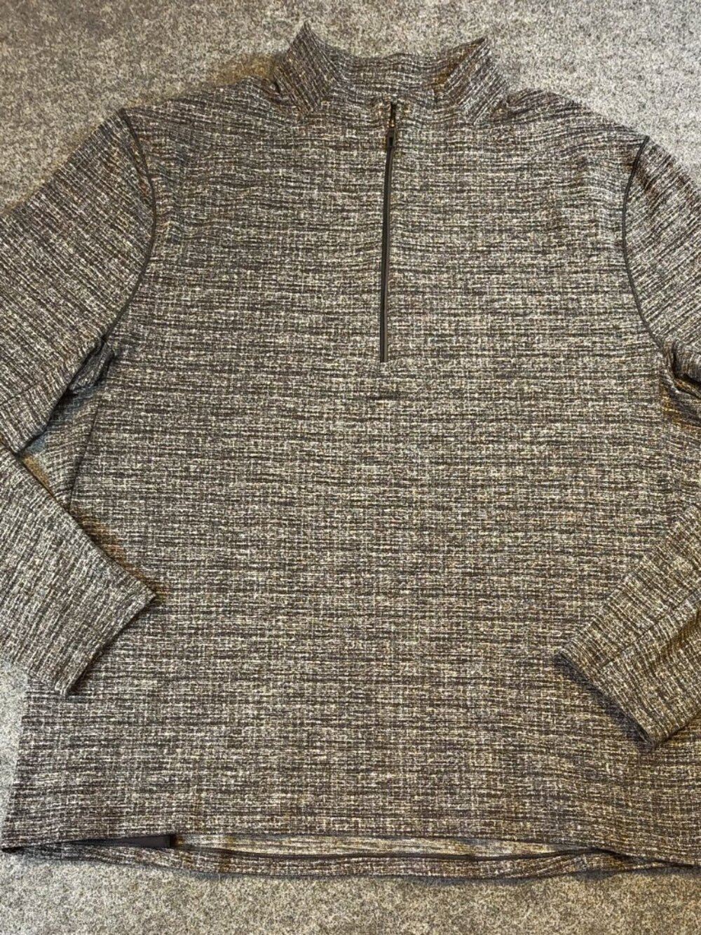Lululemon Men’s XL Gray Heather Quarter‑Zip Pullover